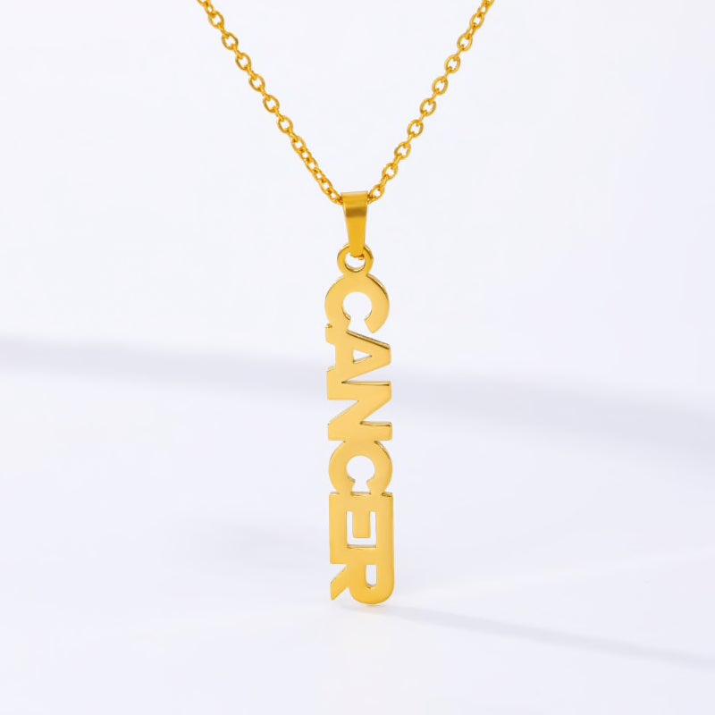 Cancer Name Necklace zodiac jewelry for her birthday outfit