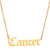 Cancer Old English Necklace zodiac jewelry for her birthday outfit
