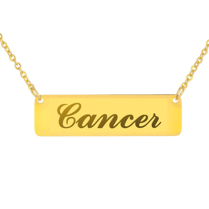 Cancer Script Nameplate Necklace zodiac jewelry for her birthday outfit