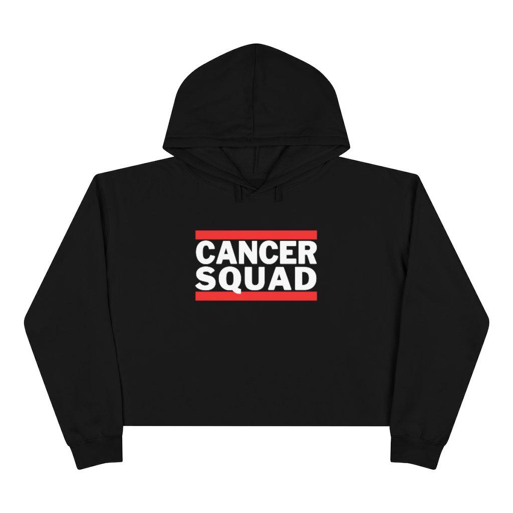 Cancer Squad Bars Crop Hoodie