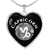 Capricorn Circle Heart Necklace zodiac jewelry for her birthday outfit