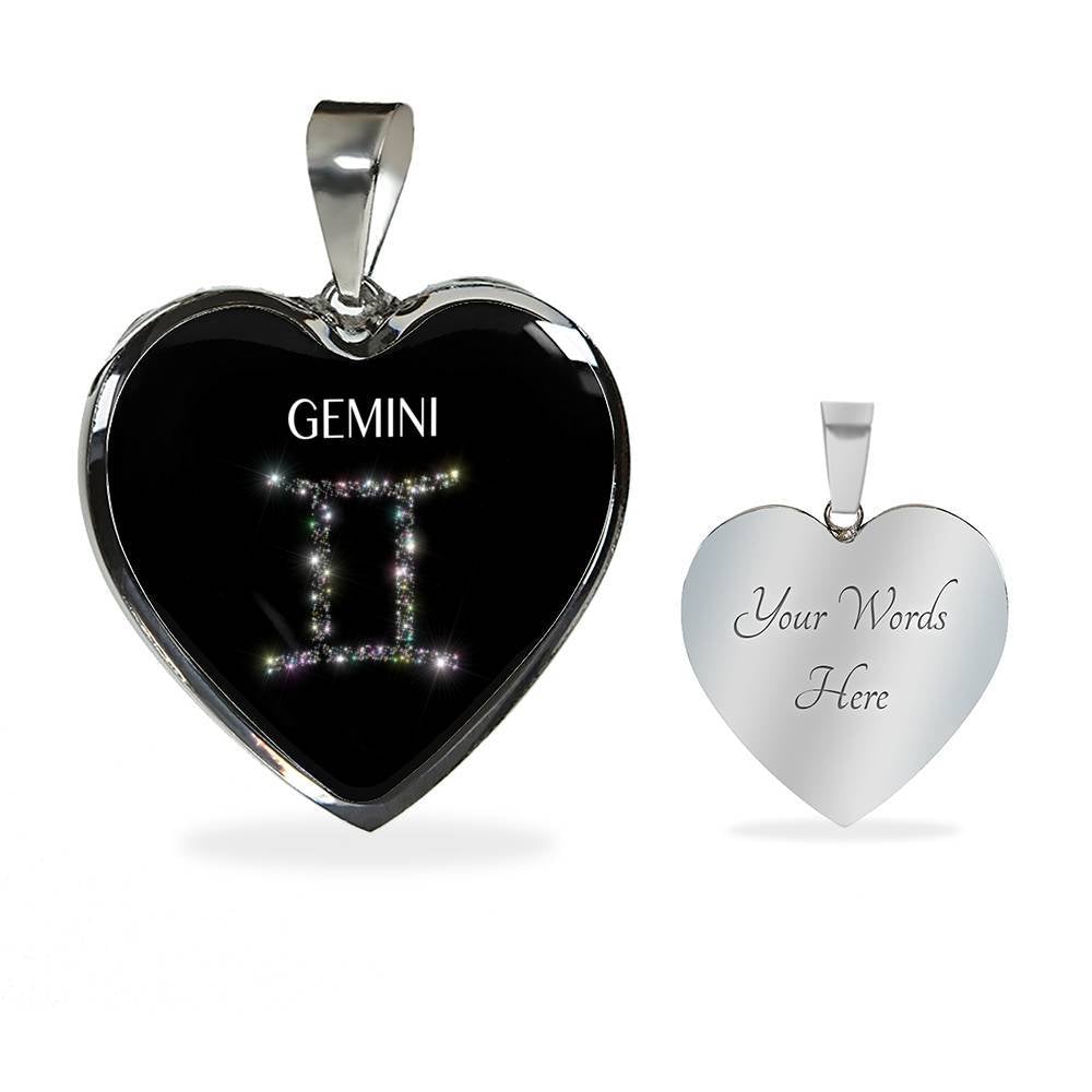 Gemini Stars Heart Bangle zodiac jewelry for her birthday outfit