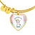 Gemini Unicorn Heart Bangle zodiac jewelry for her birthday outfit