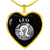 Leo Circle Heart Necklace zodiac jewelry for her birthday outfit