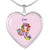 Leo Floral Heart Necklace zodiac jewelry for her birthday outfit