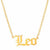 Leo Old English Necklace zodiac jewelry for her birthday outfit