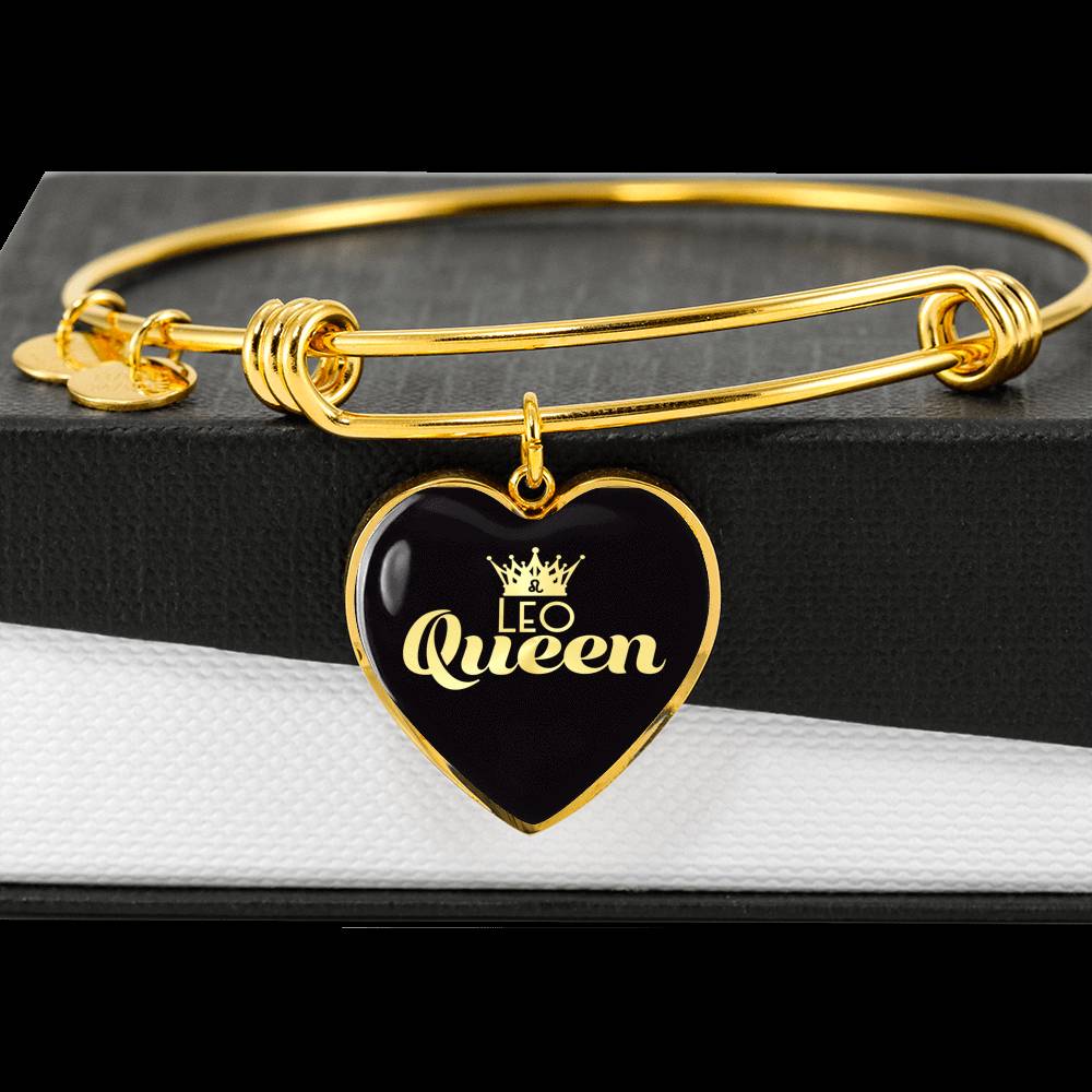 Leo Queen Heart Bangle zodiac jewelry for her birthday outfit