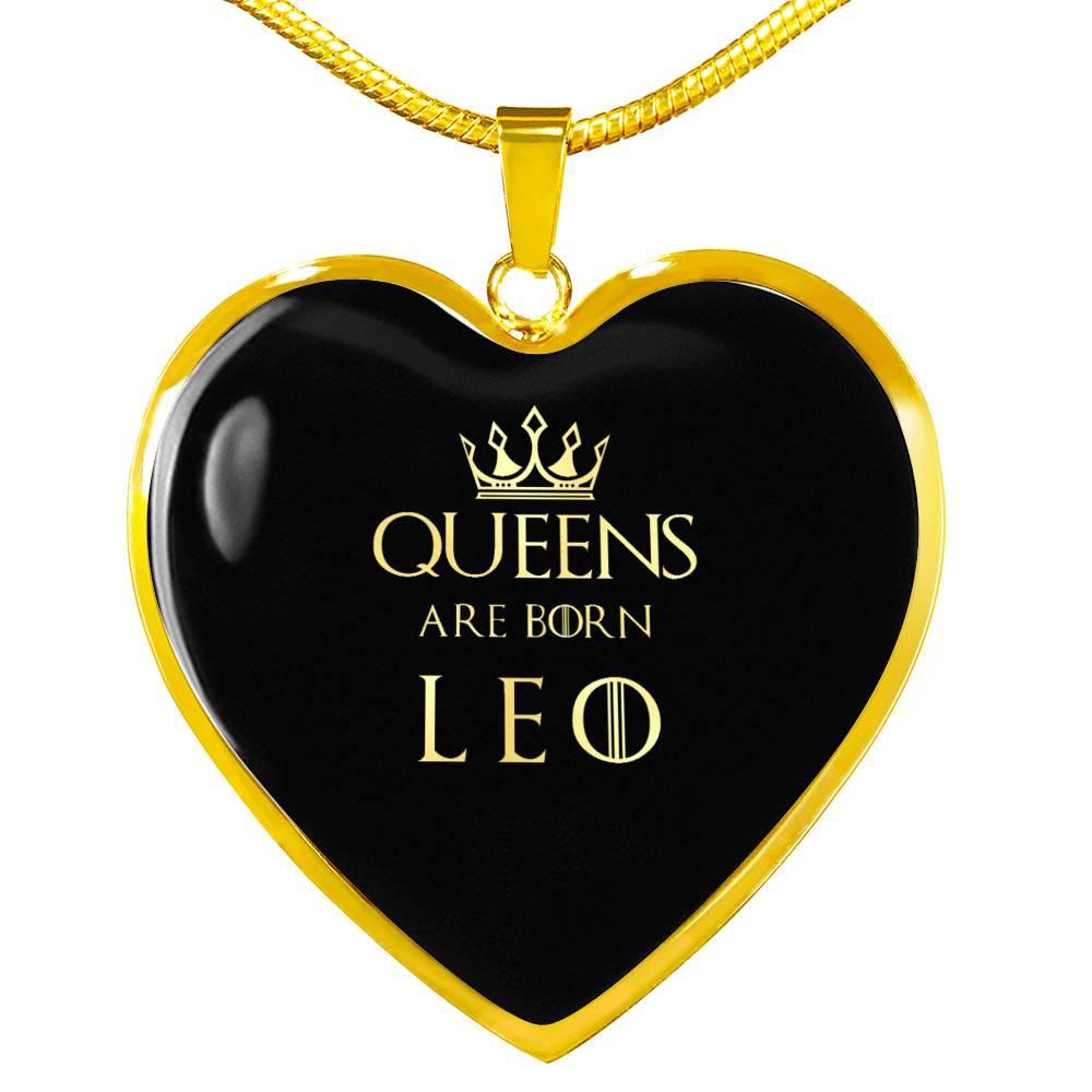 Leo Queen Of Thrones Heart Necklace zodiac jewelry for her birthday outfit