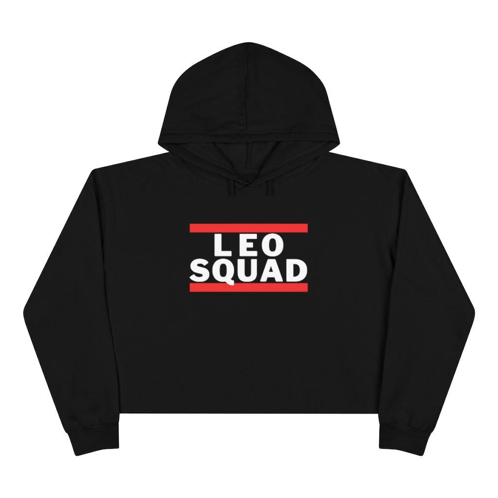 Leo Squad Bars Crop Hoodie