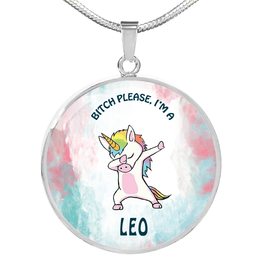Leo Unicorn Circle Necklace zodiac jewelry for her birthday outfit