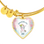 Leo Unicorn Heart Bangle zodiac jewelry for her birthday outfit