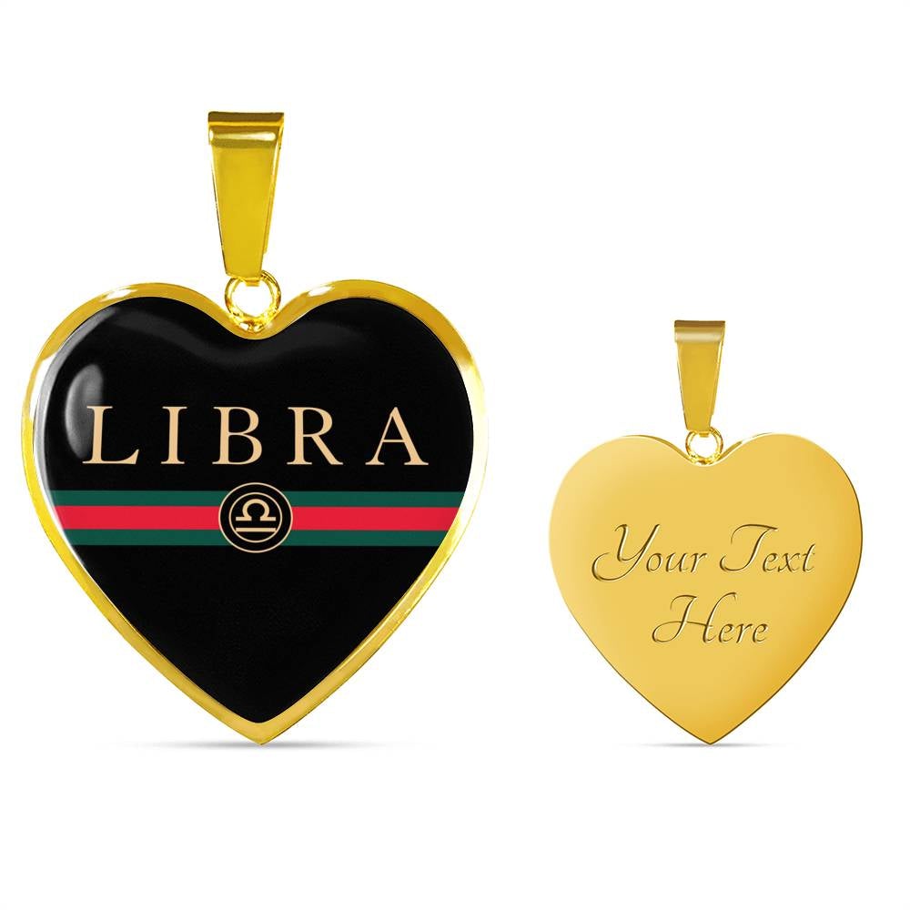 Libra G-Girl Heart Necklace zodiac jewelry for her birthday outfit