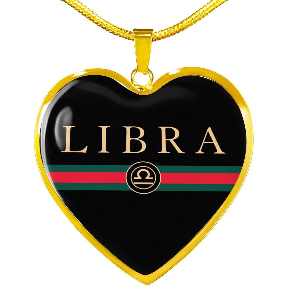 Libra G-Girl Heart Necklace zodiac jewelry for her birthday outfit