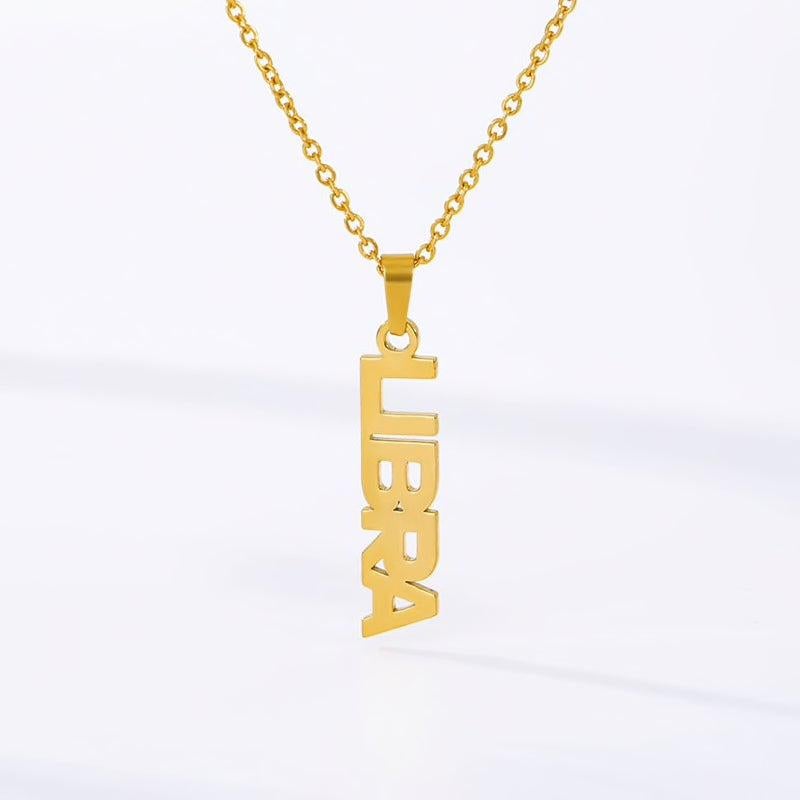 Libra Name Necklace zodiac jewelry for her birthday outfit