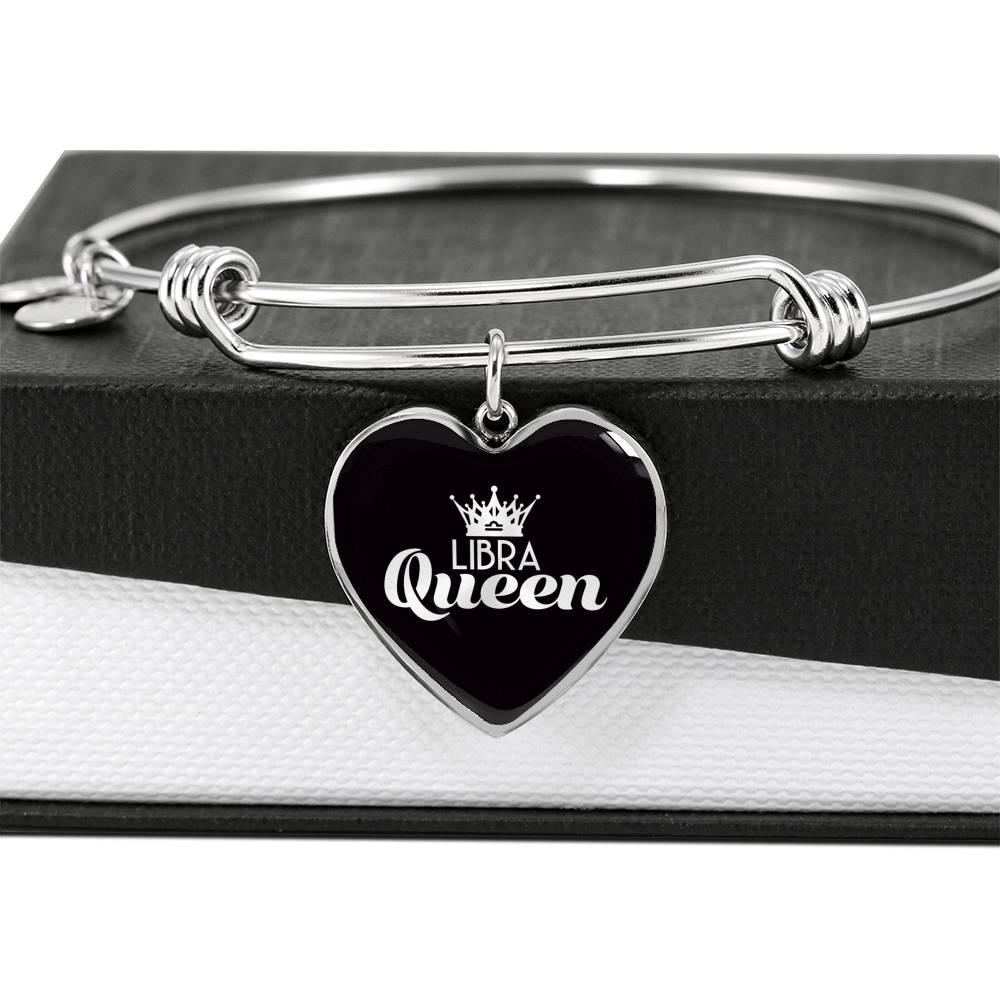Libra Queen Heart Bangle zodiac jewelry for her birthday outfit