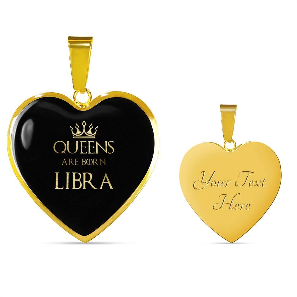 Libra Queen Of Thrones Heart Necklace zodiac jewelry for her birthday outfit
