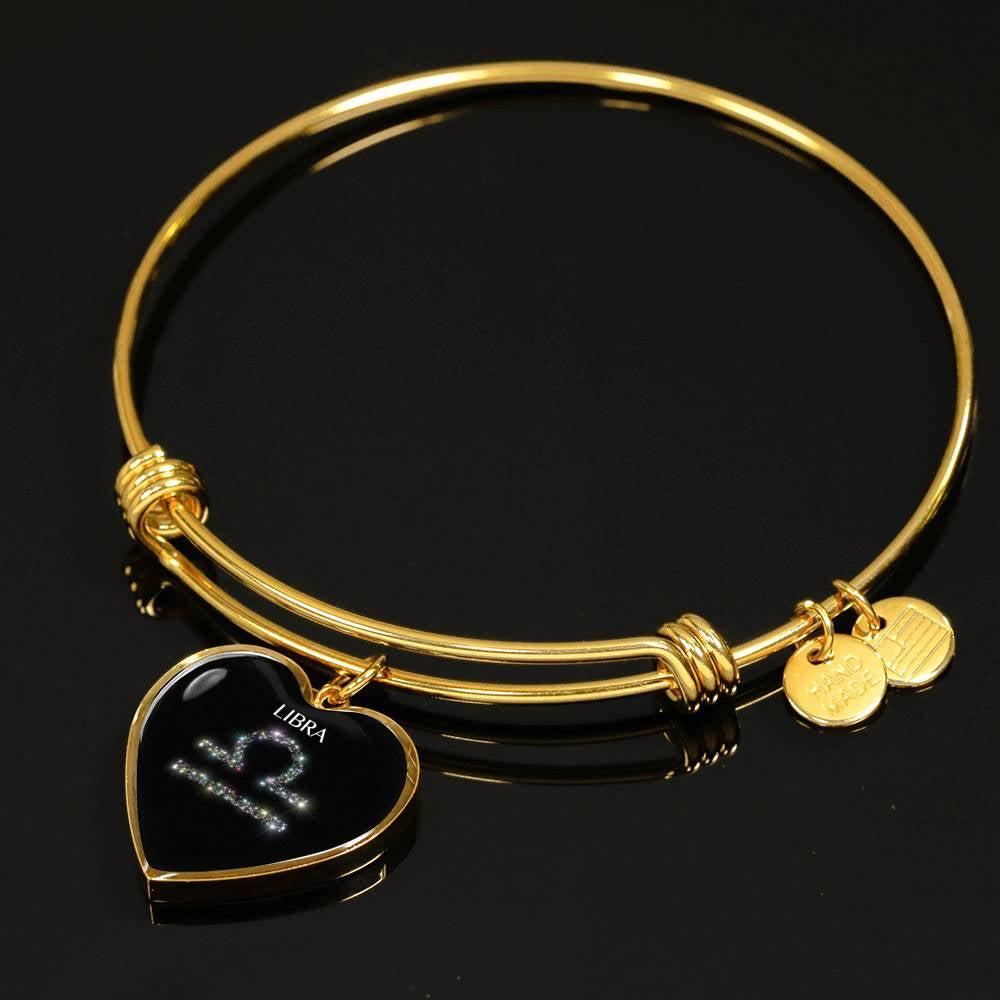 Libra Stars Heart Bangle zodiac jewelry for her birthday outfit