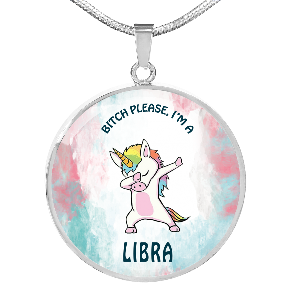 Libra Unicorn Circle Necklace zodiac jewelry for her birthday outfit