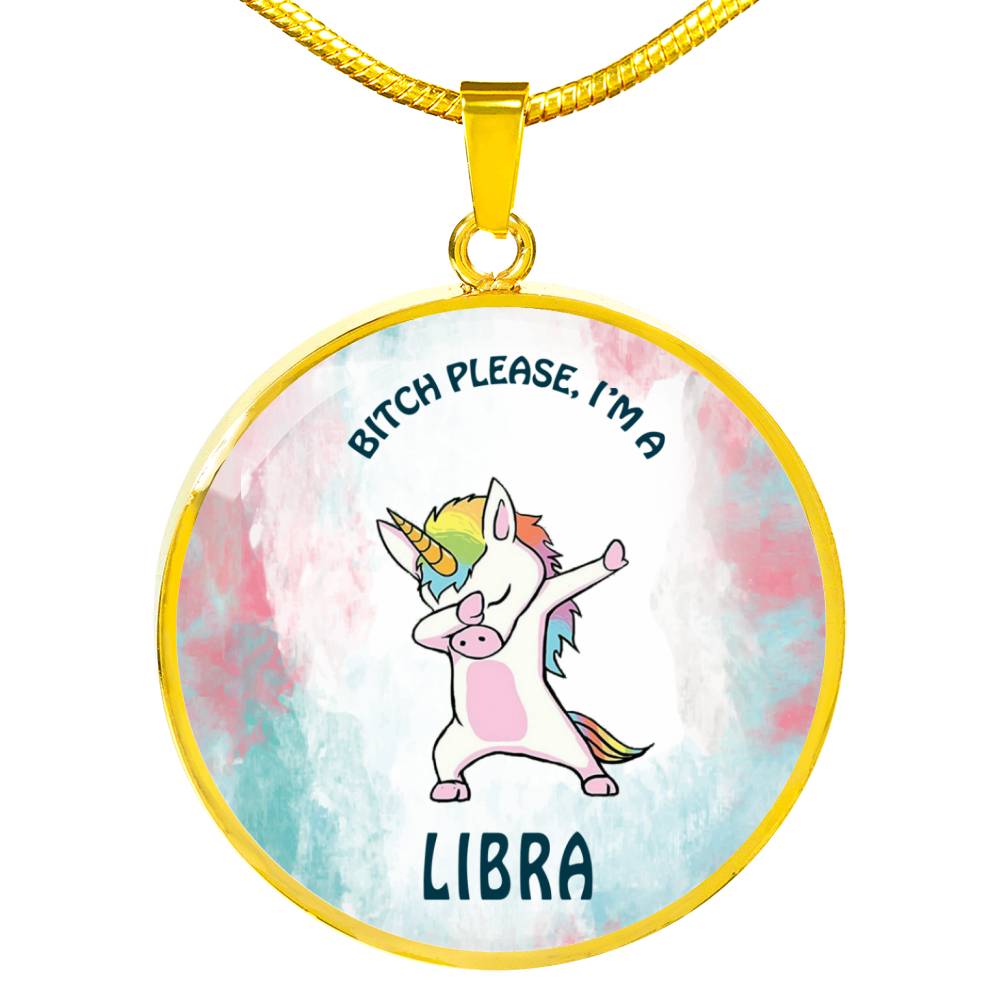 Libra Unicorn Circle Necklace zodiac jewelry for her birthday outfit