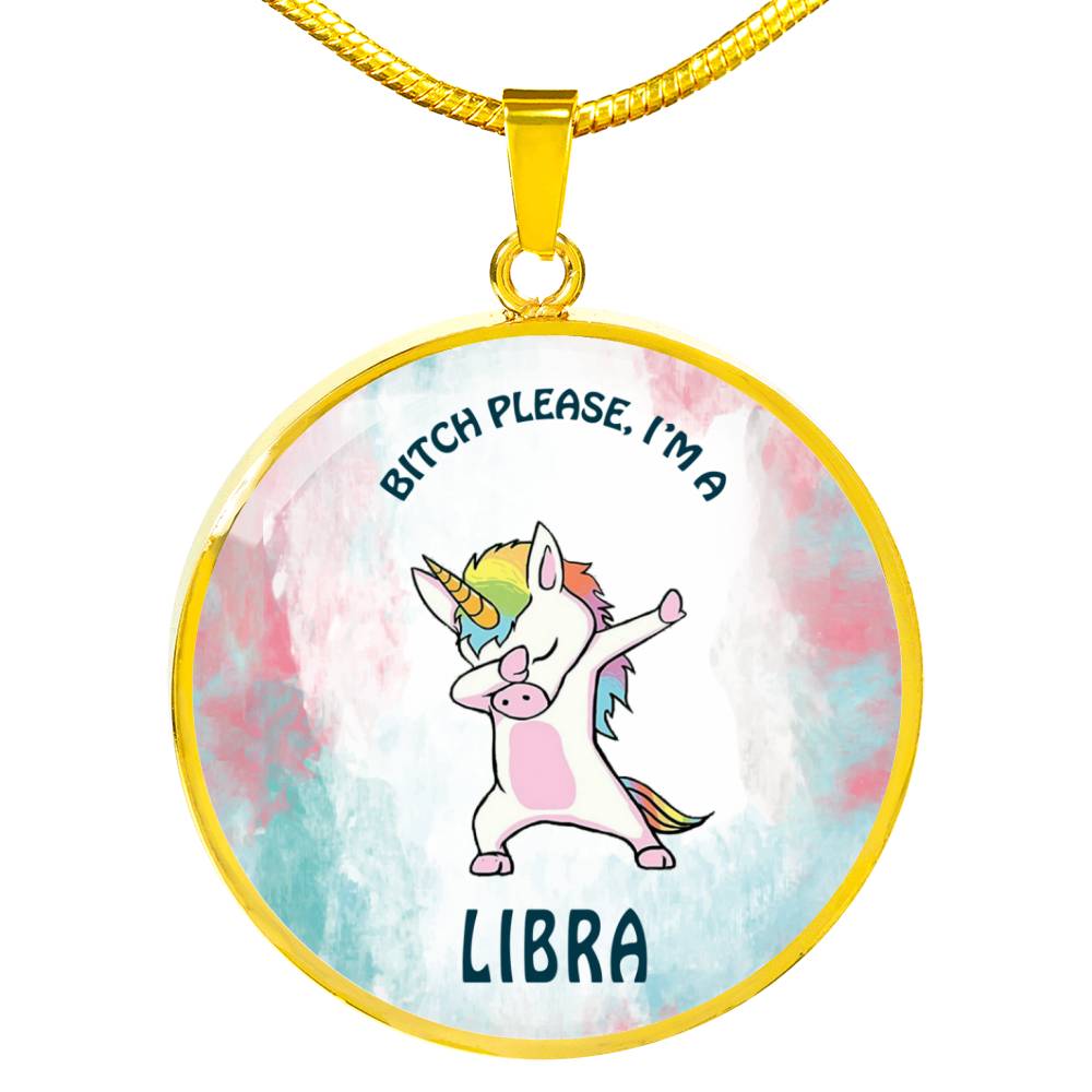 Libra Unicorn Circle Necklace zodiac jewelry for her birthday outfit