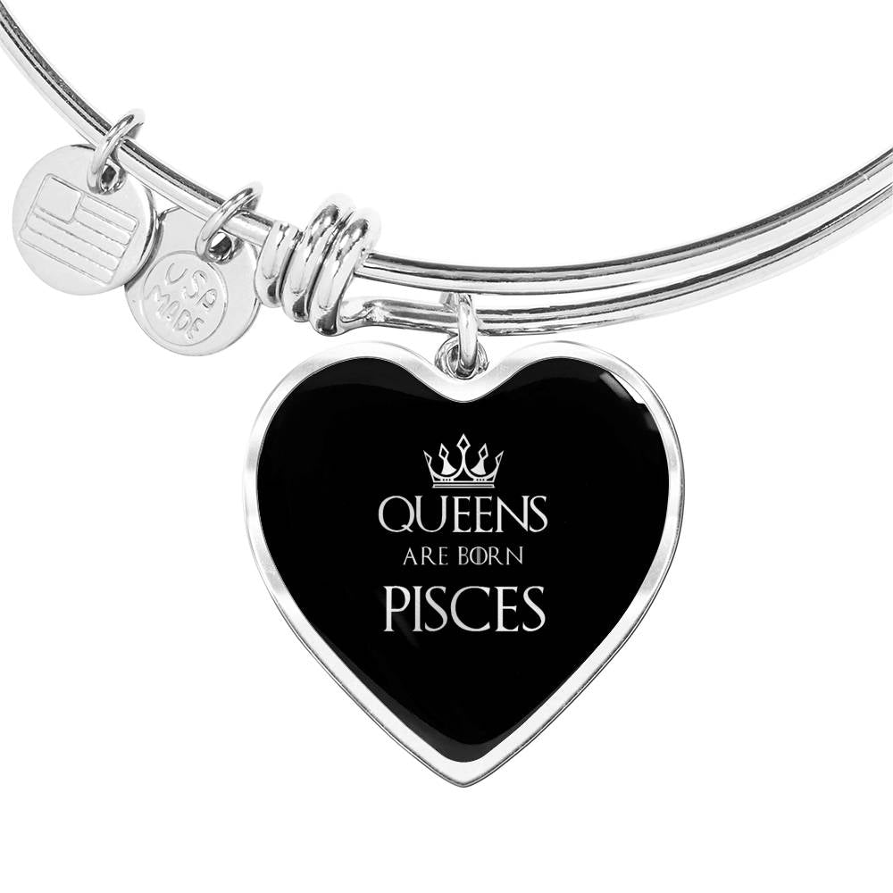 Pisces Queen Of Thrones Heart Bangle zodiac jewelry for her birthday outfit