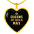 Queens are Born In May Heart Necklace zodiac jewelry for her birthday outfit