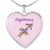 Sagittarius Floral Heart Necklace zodiac jewelry for her birthday outfit