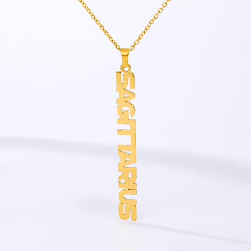 Sagittarius Name Necklace zodiac jewelry for her birthday outfit