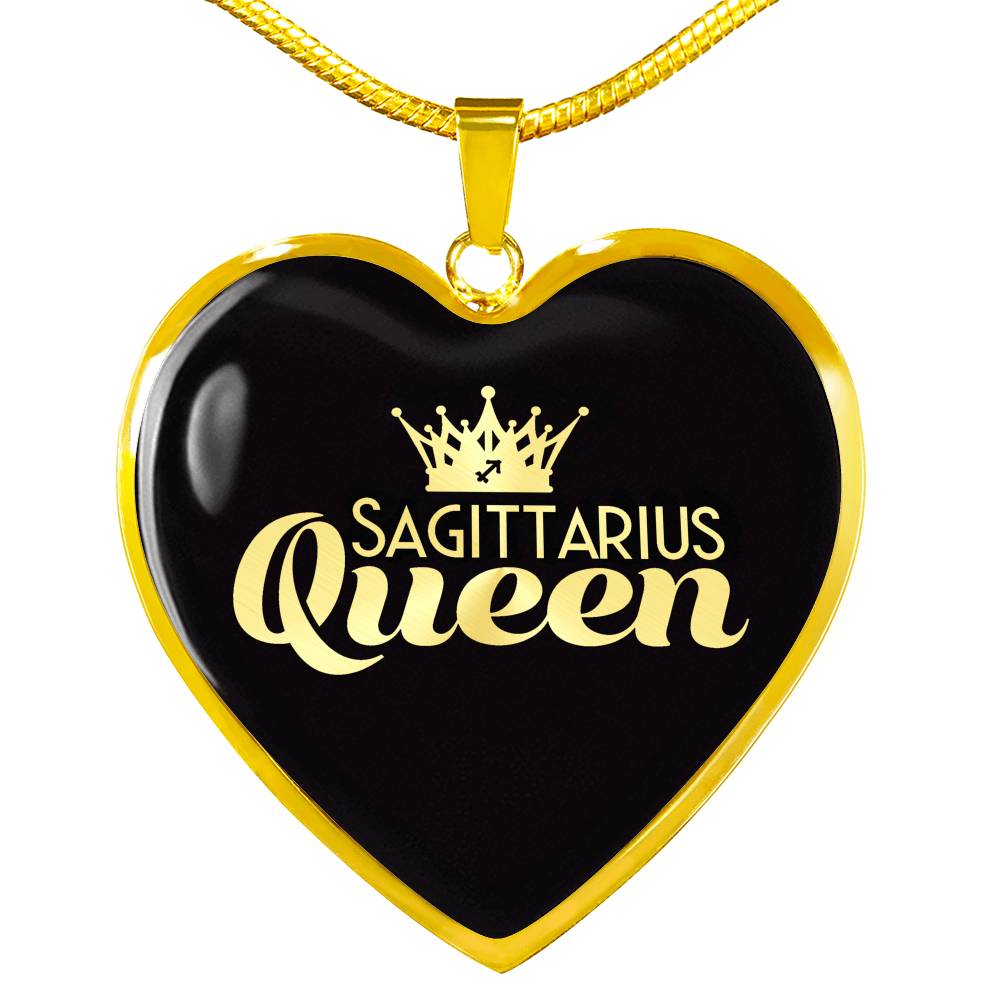 Sagittarius Heart Zodiac Sign Necklace