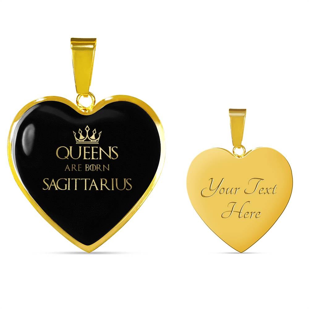 Sagittarius Queen Of Thrones Heart Necklace zodiac jewelry for her birthday outfit