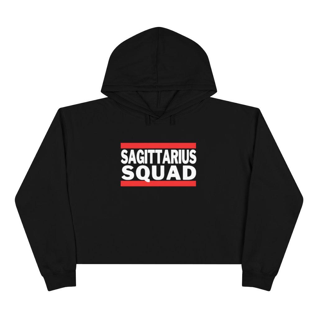 Sagittarius Squad Bars Crop Hoodie