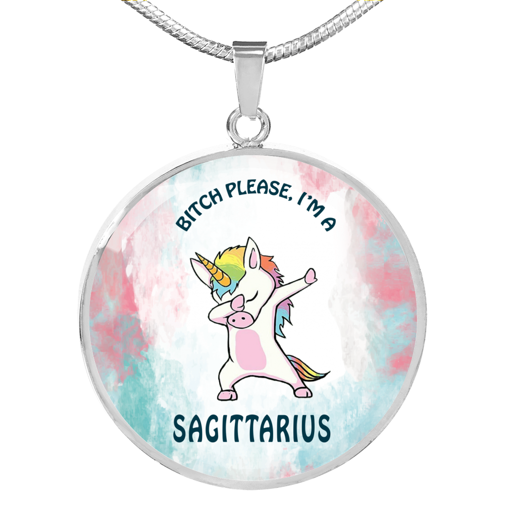 Sagittarius Unicorn Circle Necklace zodiac jewelry for her birthday outfit