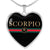 Scorpio G-Girl Heart Necklace zodiac jewelry for her birthday outfit