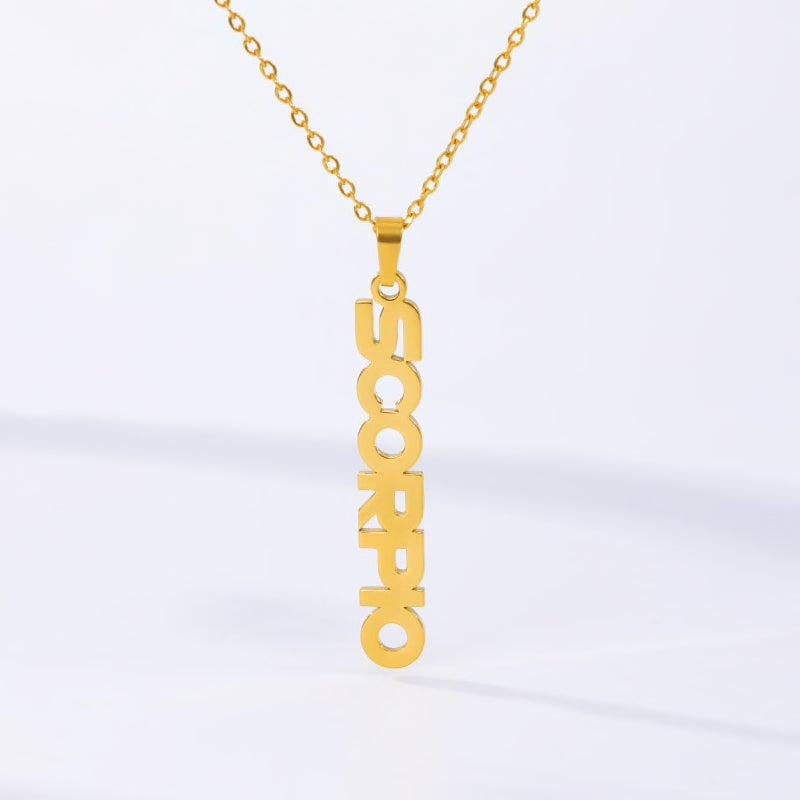 Scorpio Name Necklace zodiac jewelry for her birthday outfit