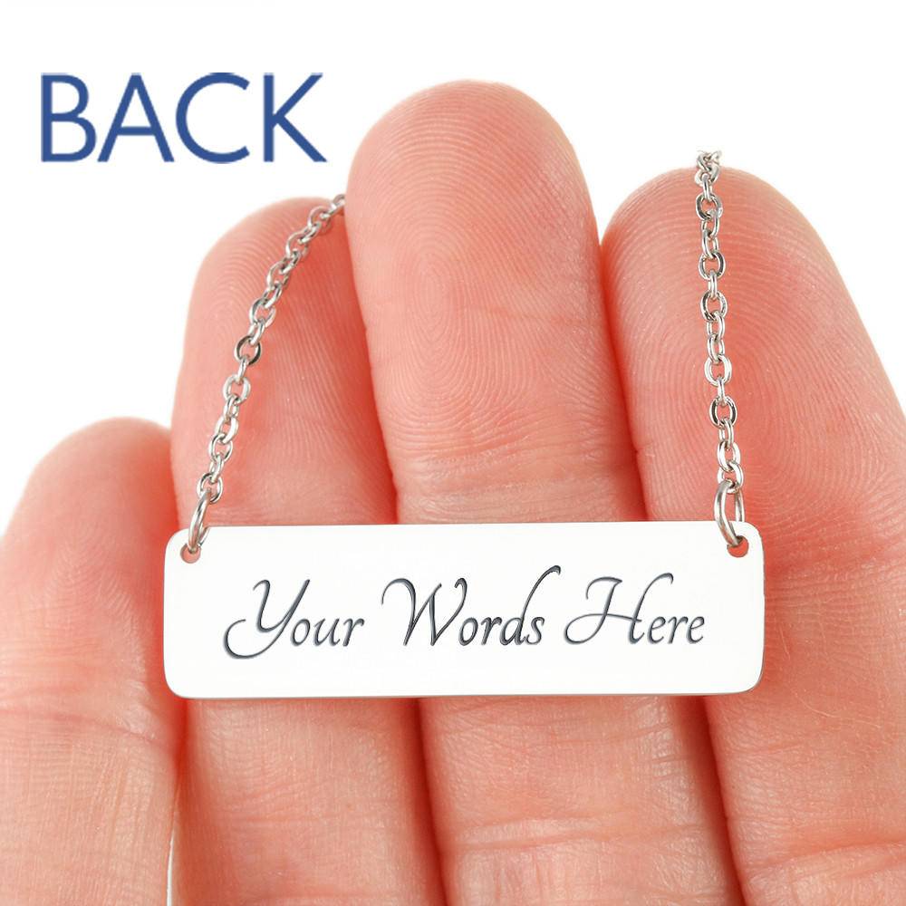 Scorpio nameplate necklace top