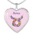 Taurus Floral Heart Necklace zodiac jewelry for her birthday outfit
