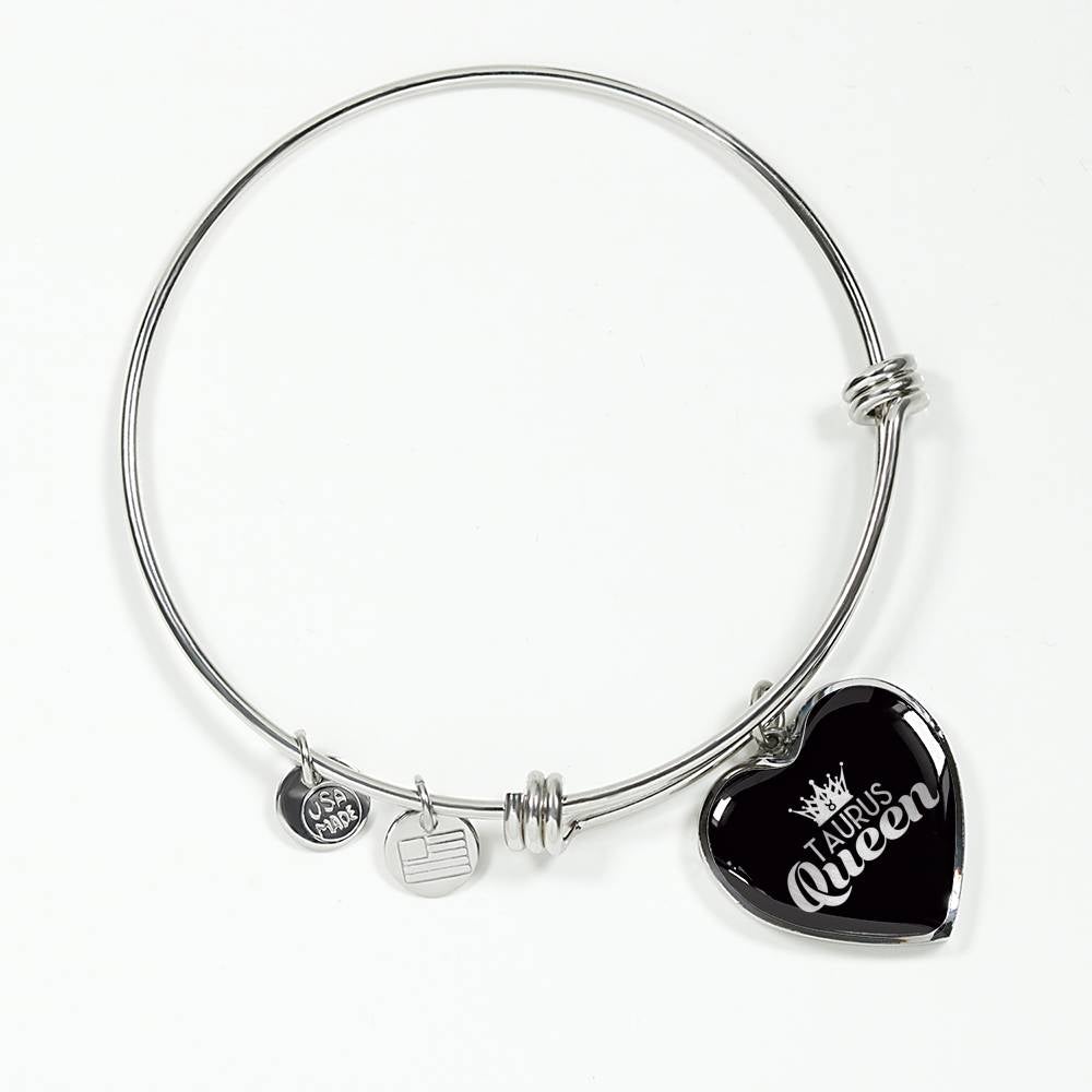 Taurus Queen Heart Bangle zodiac jewelry for her birthday outfit
