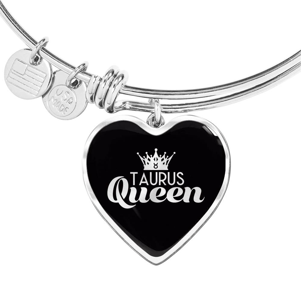 Taurus Queen Heart Bangle zodiac jewelry for her birthday outfit