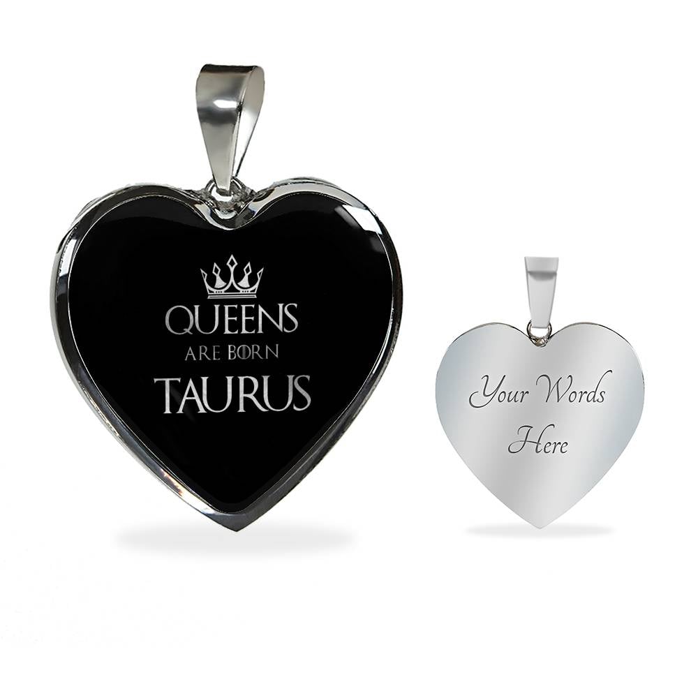 Taurus Queen Of Thrones Heart Necklace zodiac jewelry for her birthday outfit