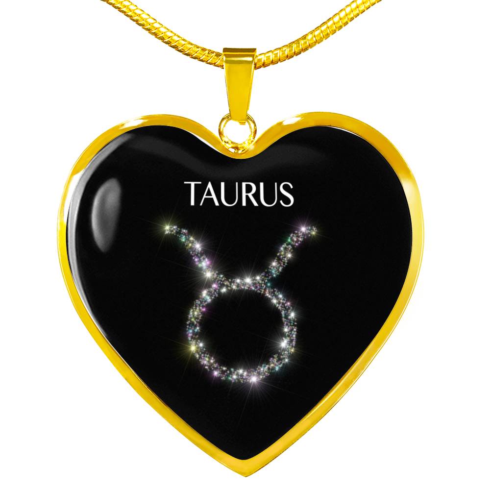 Taurus Stars Heart Necklace zodiac jewelry for her birthday outfit