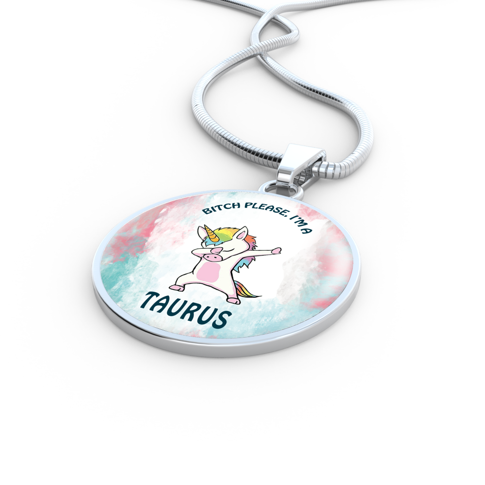 Taurus Unicorn Circle Necklace zodiac jewelry for her birthday outfit
