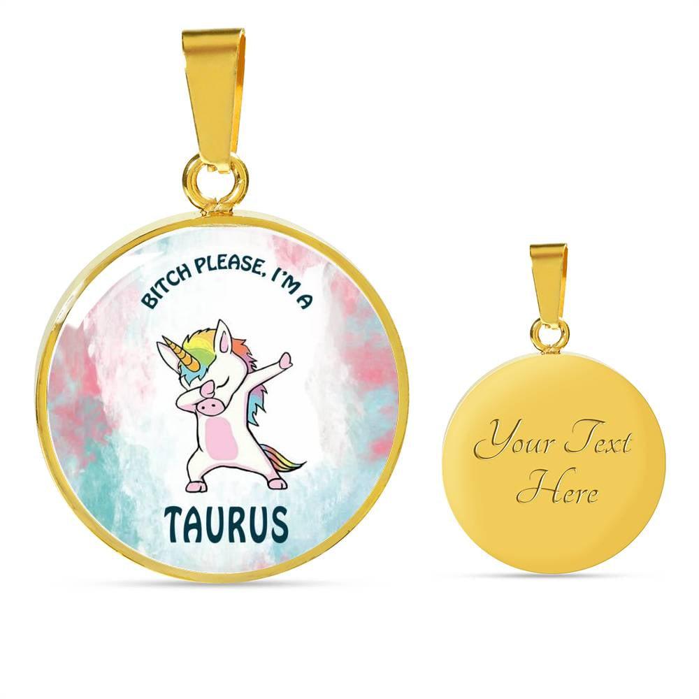 Taurus Unicorn Circle Necklace zodiac jewelry for her birthday outfit
