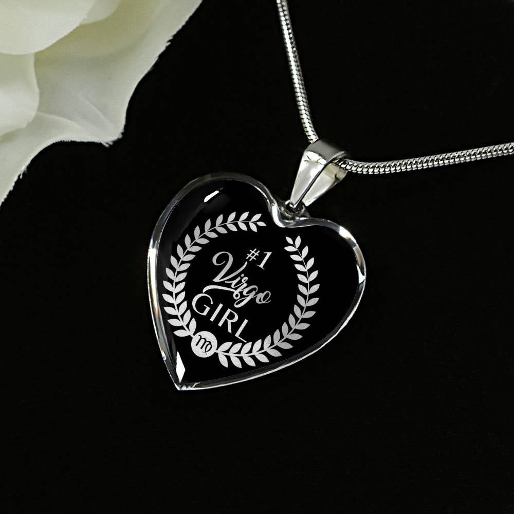Virgo #1 Girl Heart Necklace zodiac jewelry for her birthday outfit