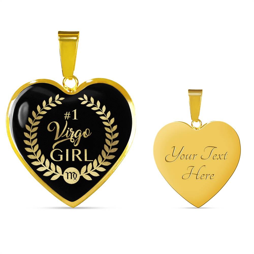 Virgo #1 Girl Heart Necklace zodiac jewelry for her birthday outfit
