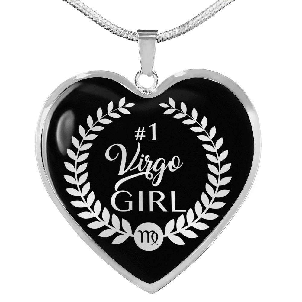 Virgo #1 Girl Heart Necklace zodiac jewelry for her birthday outfit
