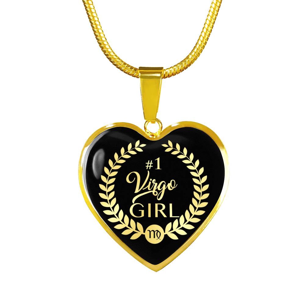 Virgo #1 Girl Heart Necklace zodiac jewelry for her birthday outfit