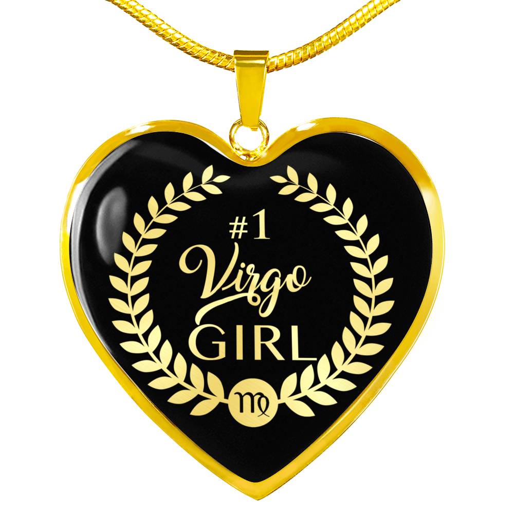 Virgo #1 Girl Heart Necklace zodiac jewelry for her birthday outfit