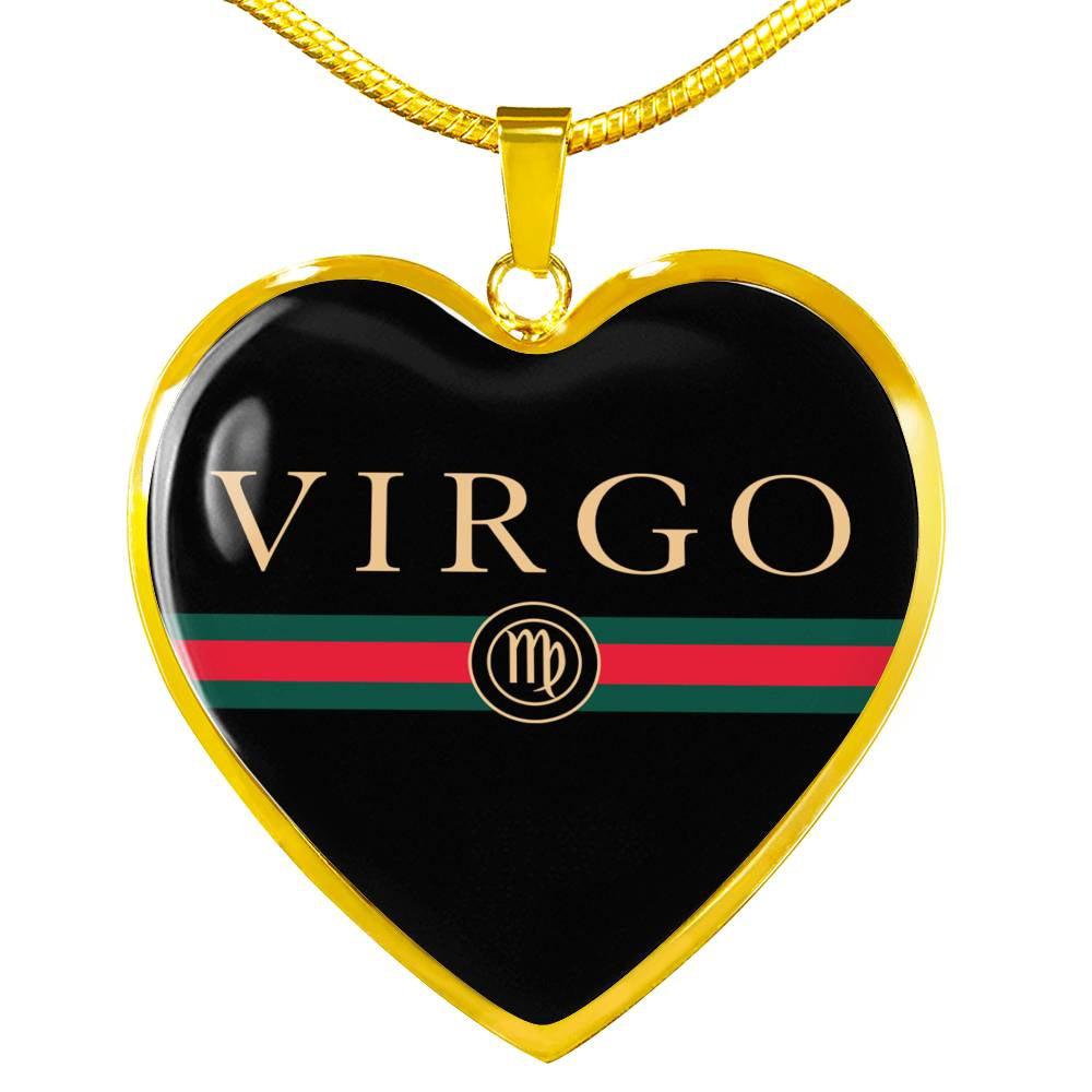 Virgo G-Girl Heart Necklace zodiac jewelry for her birthday outfit
