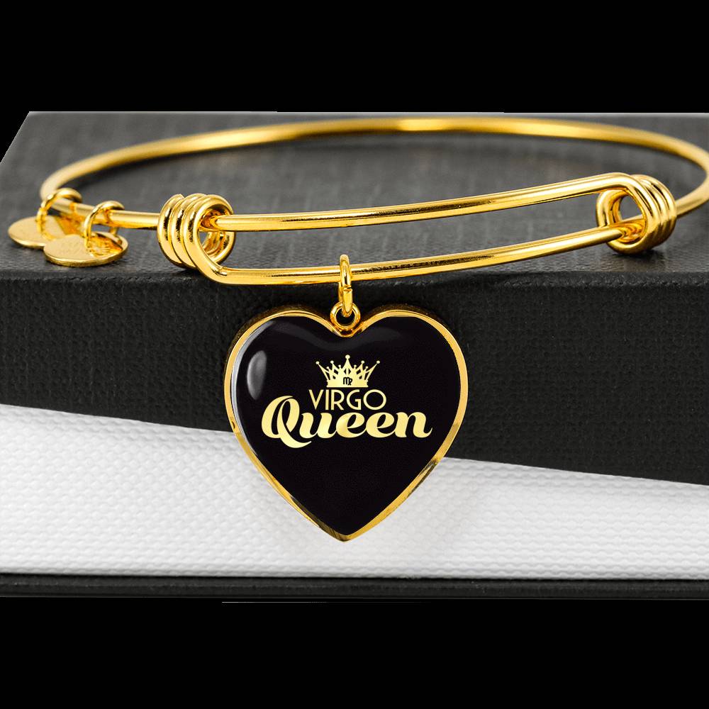 Virgo Queen Heart Bangle zodiac jewelry for her birthday outfit