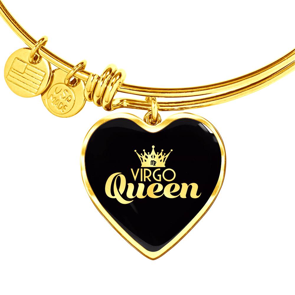 Virgo Queen Heart Bangle zodiac jewelry for her birthday outfit